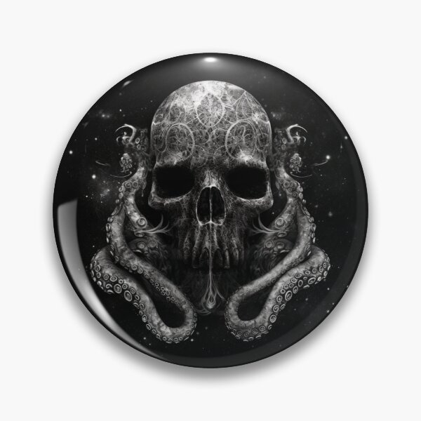 Item preview, Cthulhu's Enigma - Vintage Skull with Tentacled Veil designed and sold by Adam Arts.