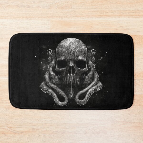 Item preview, Cthulhu's Enigma - Vintage Skull with Tentacled Veil designed and sold by Adam Arts.