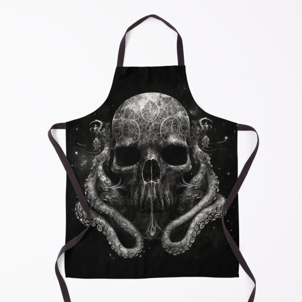 Item preview, Cthulhu's Enigma - Vintage Skull with Tentacled Veil designed and sold by Adam Arts.