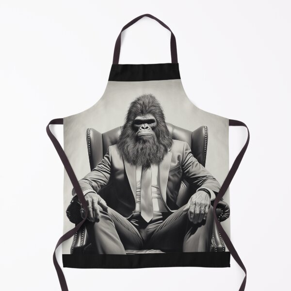 Item preview, Bigfoot Boss in Business Suit on Chair Art designed and sold by redstar19.