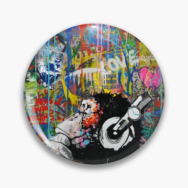 Artikelvorschau, Monkey Thinker - Banksy Bunte Straßenkunst - DJ Chimp entworfen und verkauft von Teecha.
