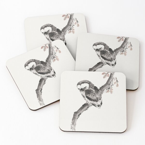 Item preview, Japanese Owl Watercolor Sketch (19th Century) by Katsushika Hokusai designed and sold by Antiquated Art.