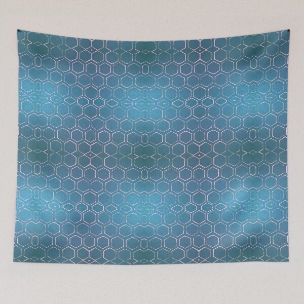 Item preview, Stencilled Hexagons Photo Pattern designed and sold by vallisrowe.