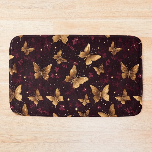 Item preview, Opulent Elegance: Goldleaf Glitter Butterfly and Snowflake Seamless Pattern designed and sold by AlienSkinEyes.