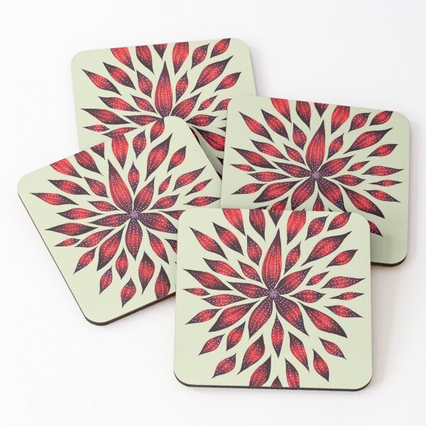 Item preview, Abstract Red Flower Doodle     designed and sold by Boriana Giormova.