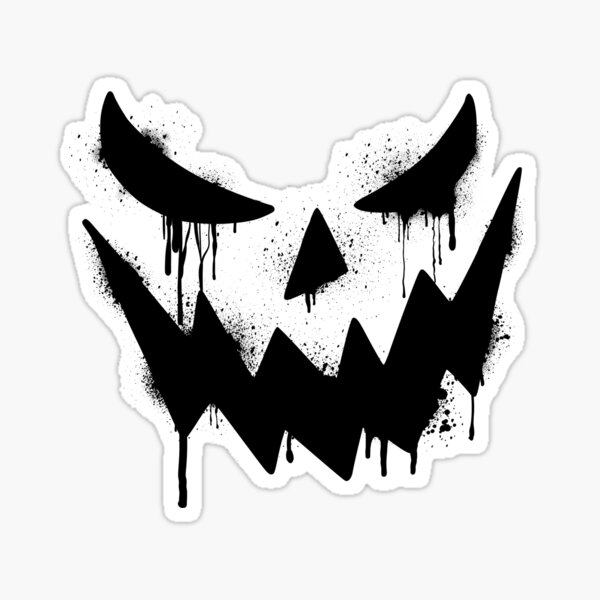 Pumpkin Horror Scary Face Halloween Party T-Shirt' Sticker