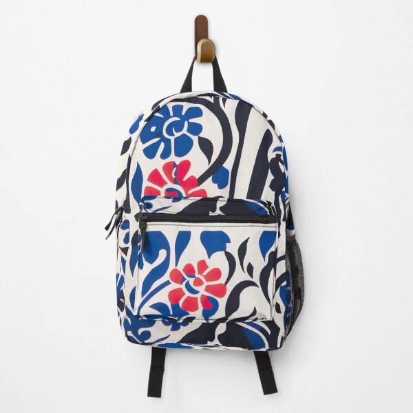 Item preview, Modern young woman in blue with red flowers designed and sold by LadyBird-87.