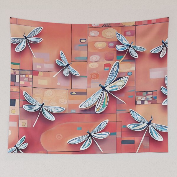 Item preview, Dragonflies on Geometric Shapes  designed and sold by Dana Roper.