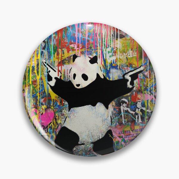 Item preview, Panda With Guns Stick Em Up - Urban Pop Art Banksy designed and sold by Teecha.