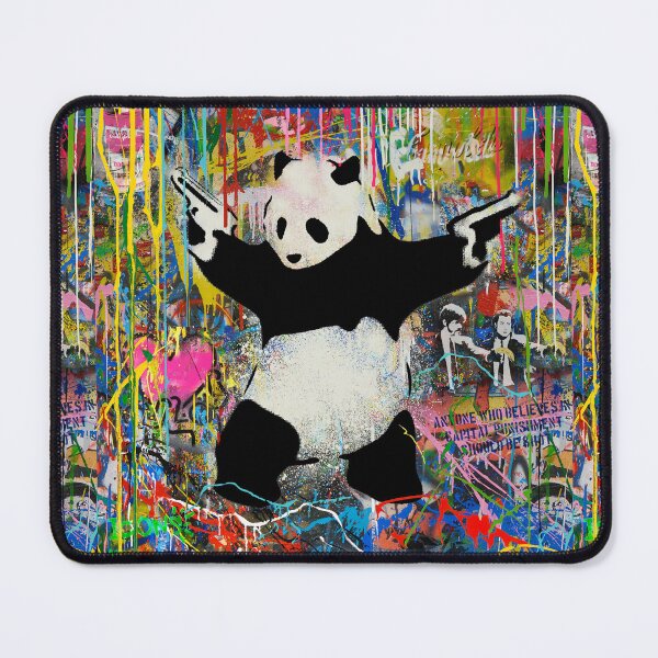 Item preview, Panda With Guns Stick Em Up - Urban Pop Art Banksy designed and sold by Teecha.