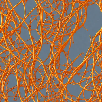 Artwork thumbnail, Abstract Orange vines pattern by Rothnaric