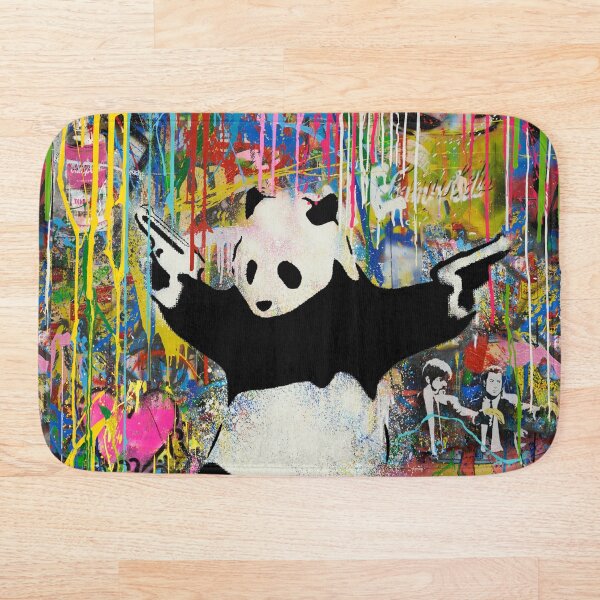 Artikelvorschau, Panda mit Waffen Stick Em Up – Urban Pop Art Banksy entworfen und verkauft von Teecha.