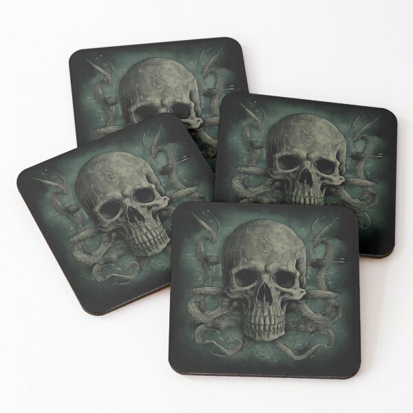 Item preview, Cthulhu's Grasp - Vintage Skull Embrace designed and sold by Adam Arts.