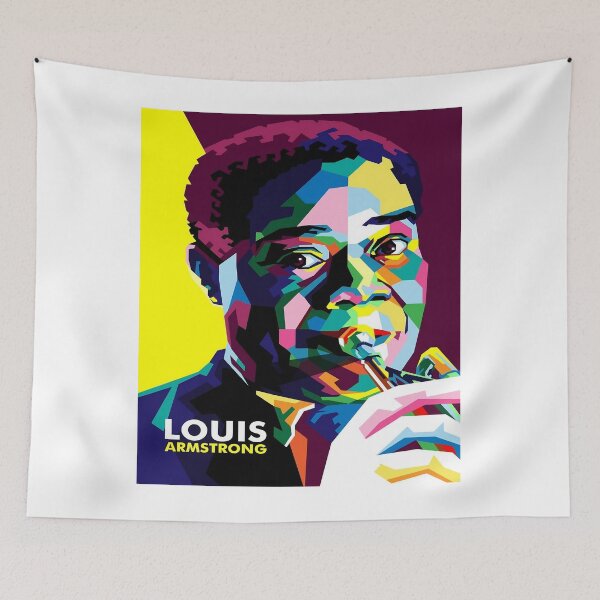 Item preview,  Louis Armstrong Portrait Fan Art designed and sold by Sylvanny.
