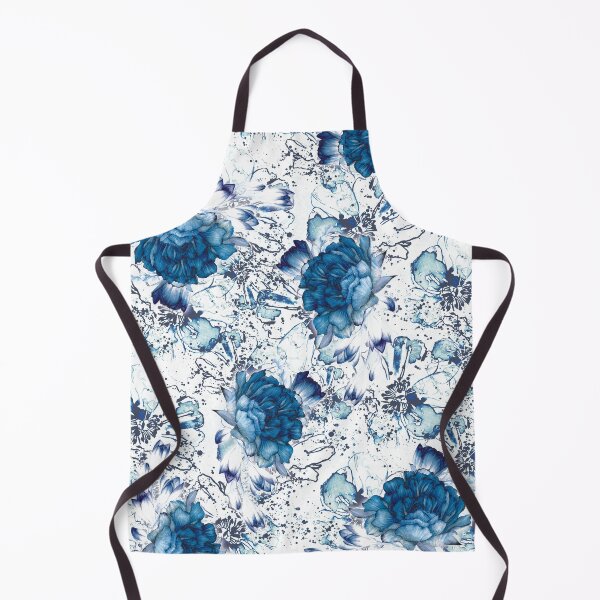 Item preview, blue, flower, floral, watercolors, mum, Photographic Print, boho, ethnic designed and sold by mintdiamond21.