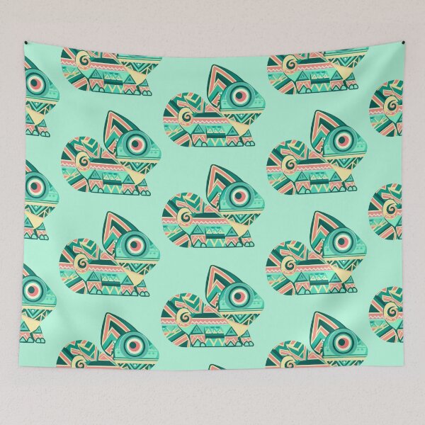 Item preview, Abstract Chameleon / Cute Pastel / Aztec Psychedelic designed and sold by BamBamBazaar.