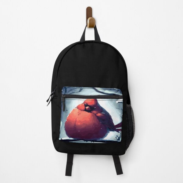 Item preview, Cute Northern Cardinal in winter designed and sold by TomFrontierArt.