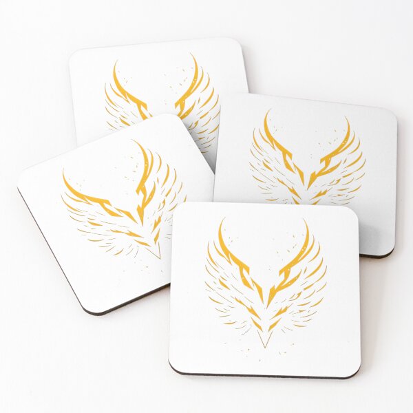 Item preview, Abstract Minimalist Cool Symbol: Golden Wings designed and sold by MoxieVibe.