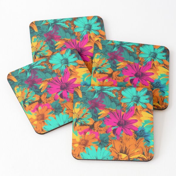 Item preview, Andy Warhol style flowers designed and sold by Pixel  Playground.