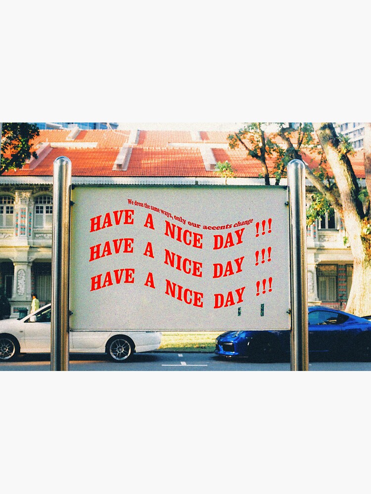 Have A Nice Day Lyrics Print Stereophonics Inspired Music 