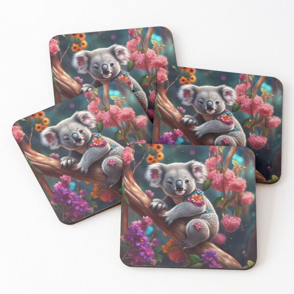 Item preview, Cute Koala bear in tree with flowers designed and sold by JackFreestone.
