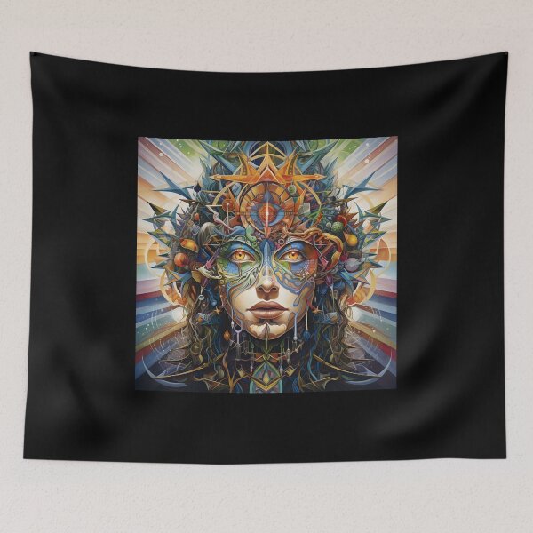 Item preview, Hyperspace Psychedelic Face designed and sold by Beyond The Veil.