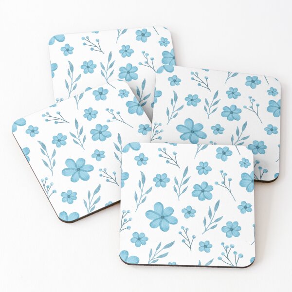 Item preview, Blue flowers seamless pattern designed and sold by pinkyfish1010.