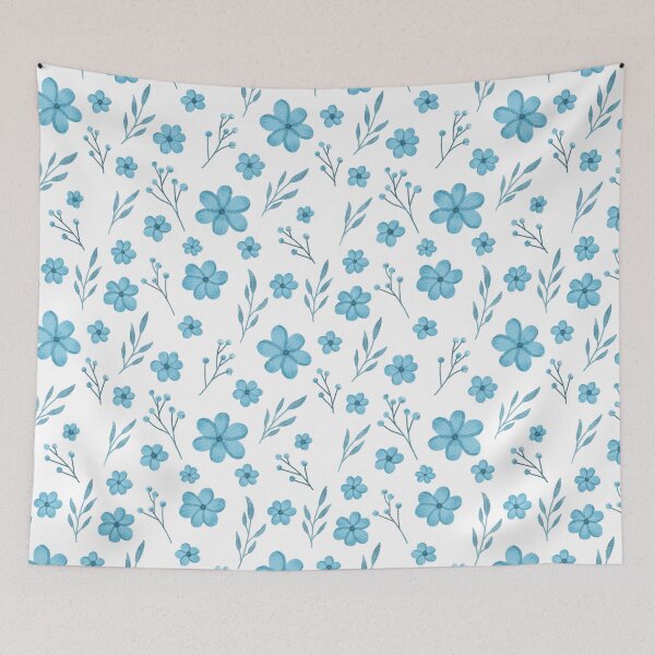 Item preview, Blue flowers seamless pattern designed and sold by pinkyfish1010.