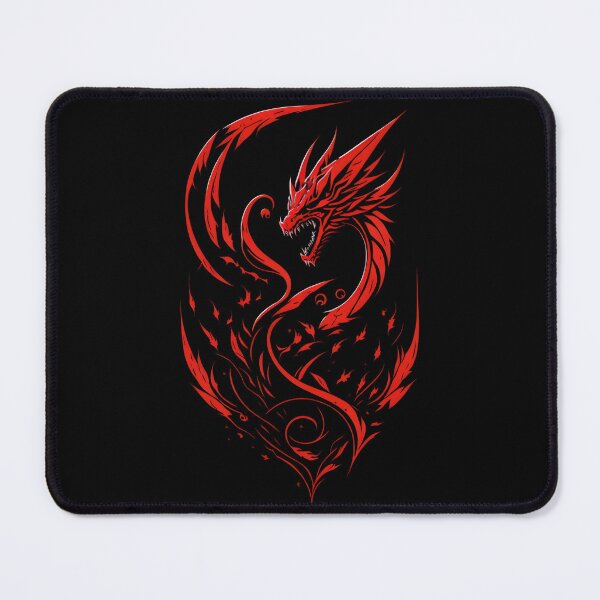 Item preview, Abstract Minimalist Cool Symbol: Red Dragon designed and sold by MoxieVibe.
