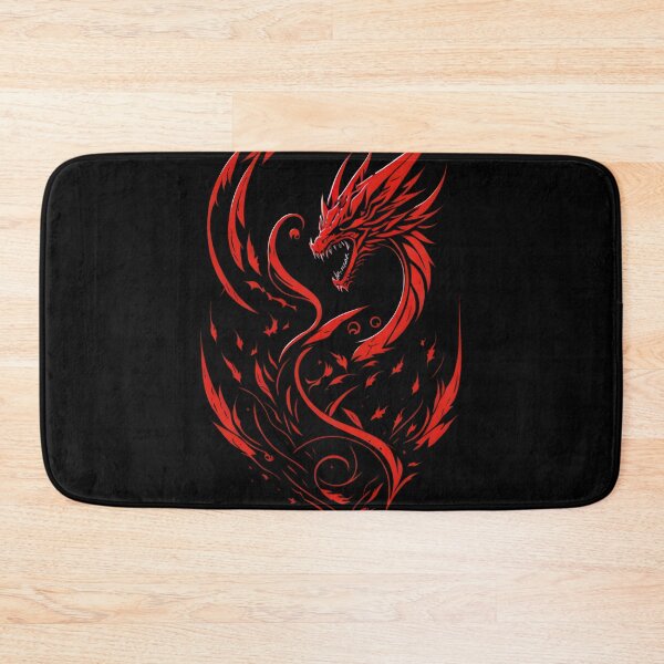 Item preview, Abstract Minimalist Cool Symbol: Red Dragon designed and sold by MoxieVibe.