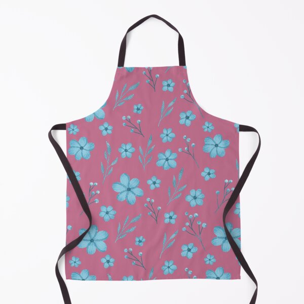 Item preview, Seamless blue flower pattern designed and sold by pinkyfish1010.