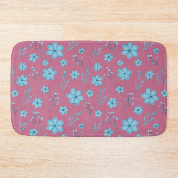 Item preview, Seamless blue flower pattern designed and sold by pinkyfish1010.
