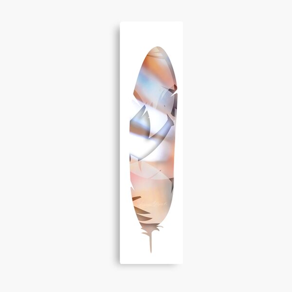 Item preview, Single Peach Abstract Feather designed and sold by purplerosemary.