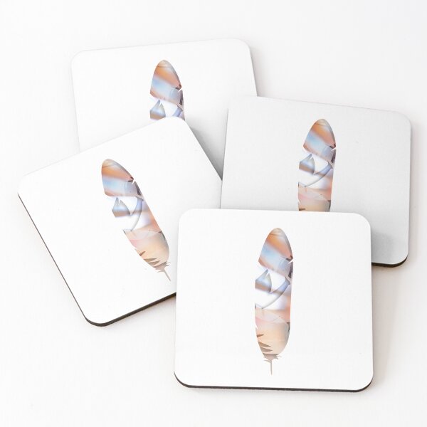 Item preview, Single Peach Abstract Feather designed and sold by purplerosemary.