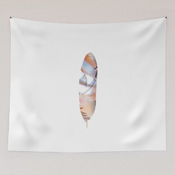 Item preview, Single Peach Abstract Feather designed and sold by purplerosemary.