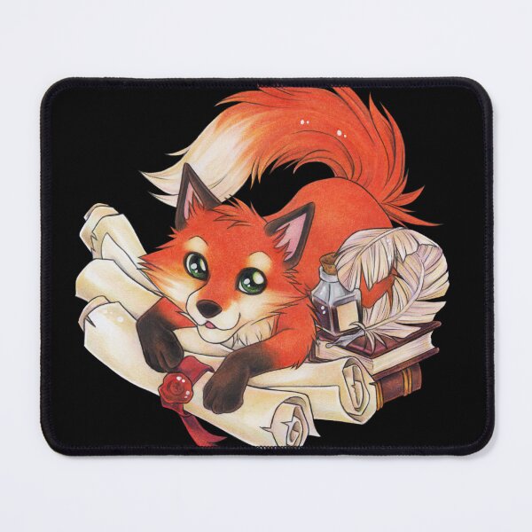 Item preview, Fox with books and scrolls, ink reading designed and sold by ZadzeneaArt.