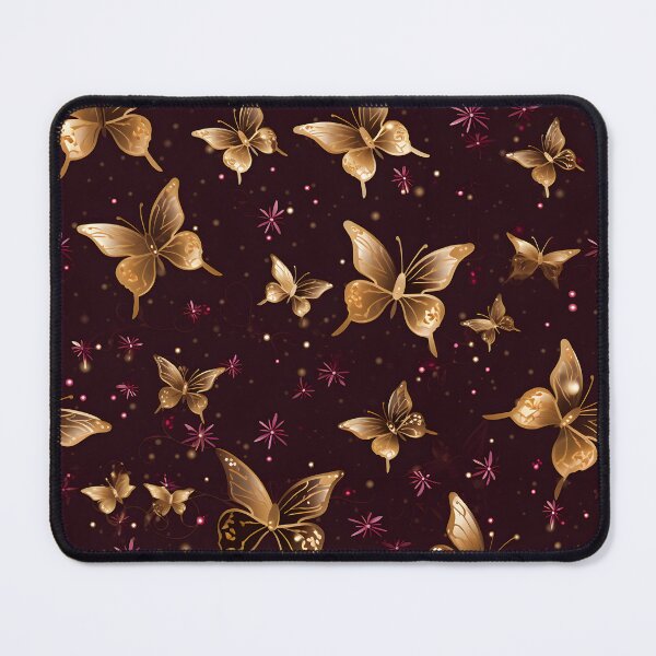 Item preview, Opulent Elegance: Goldleaf Glitter Butterfly and Snowflake Seamless Pattern designed and sold by AlienSkinEyes.
