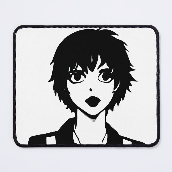 Item preview, Black and white drawing of a girl with an intense look designed and sold by DorianSlate.