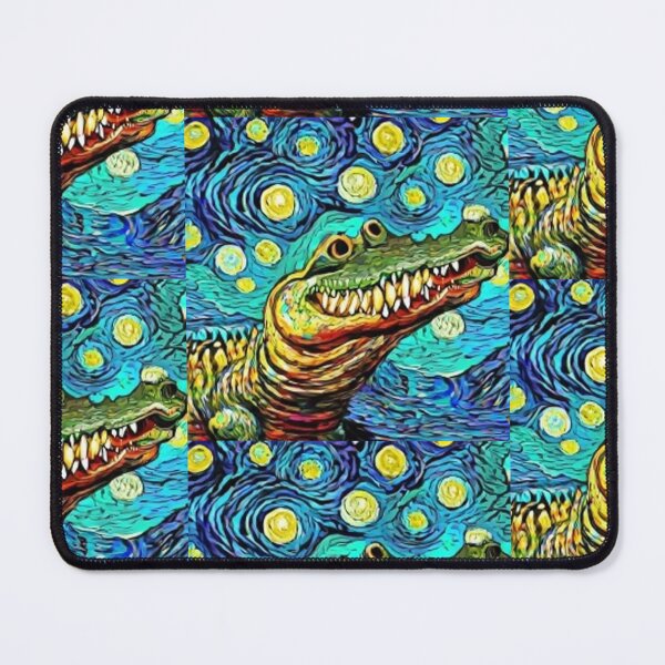 Item preview, Funny Alligator in Van Gogh Style Art designed and sold by Nature's Fancy.