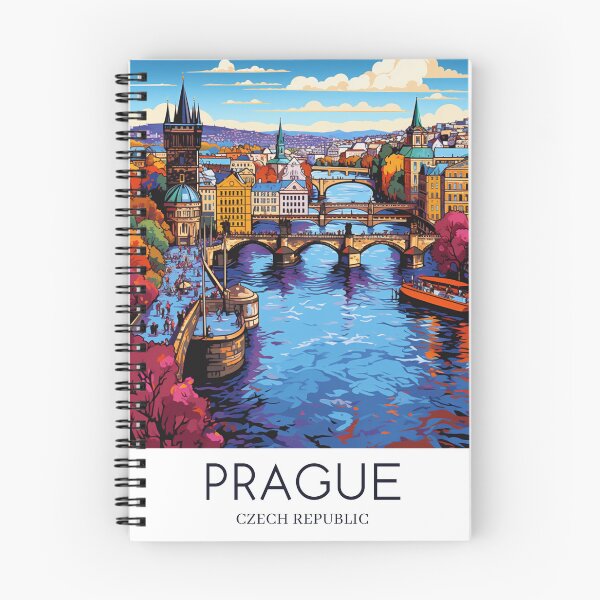 Item preview, A Pop Art Travel Print of Prague - Czech Republic designed and sold by StudioRedKoala.