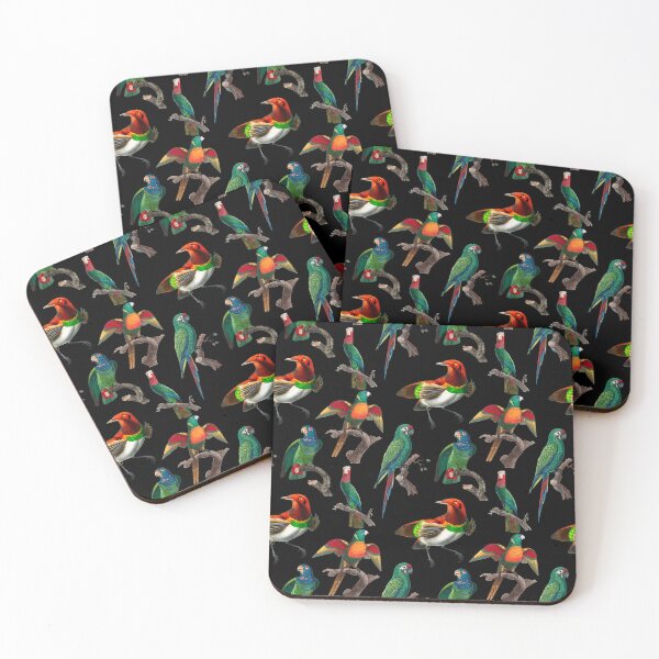 Item preview, Tropical Birds Pattern designed and sold by Khihi.