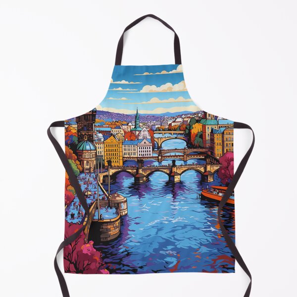 Item preview, A Pop Art Travel Print of Prague - Czech Republic designed and sold by StudioRedKoala.