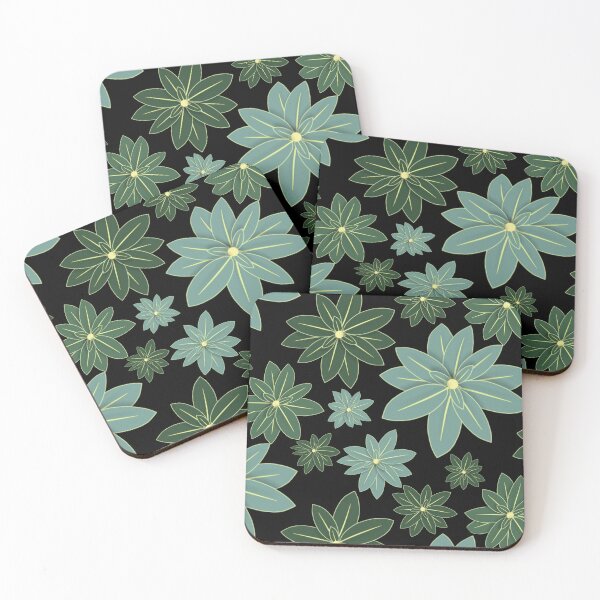 Item preview, Rhododendron Leaves on Black Half Drop Repeat 5748 designed and sold by Art in My Loft.