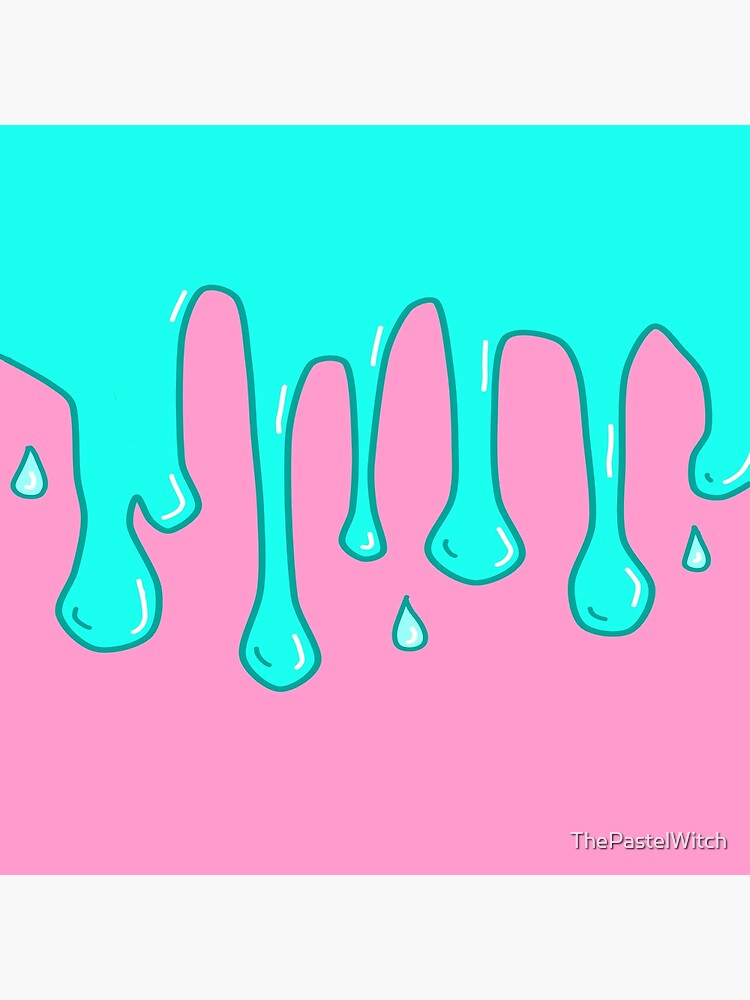 "Pink and Blue Slime" Art Print by ThePastelWitch | Redbubble