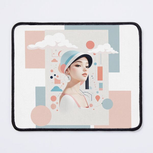 Item preview, Beautiful woman wearing a hat, Pastel tones designed and sold by Piano-pn.