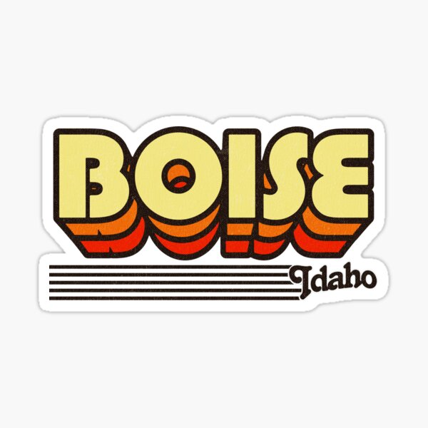 Decals, Stickers & Vinyl Art Boise City Idaho USA State Vintage Emblem