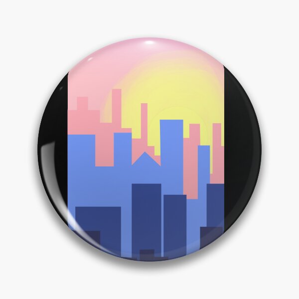 Item preview, Blue to pink gradient city designed and sold by WonderlandVect.