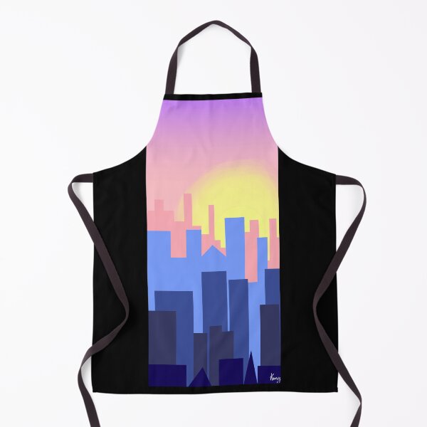 Item preview, Blue to pink gradient city designed and sold by WonderlandVect.
