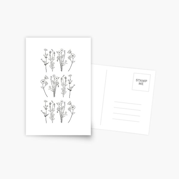 Item preview, Ink flowers designed and sold by katherineblower.