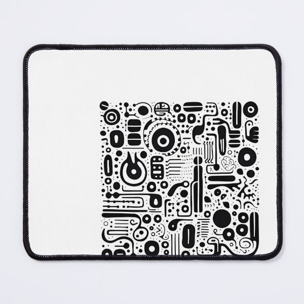 Item preview, a black and white pattern of various objects designed and sold by Dark Fantasy Store.